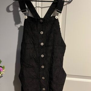 POL Black Corduroy Button-Down Dress Size Small